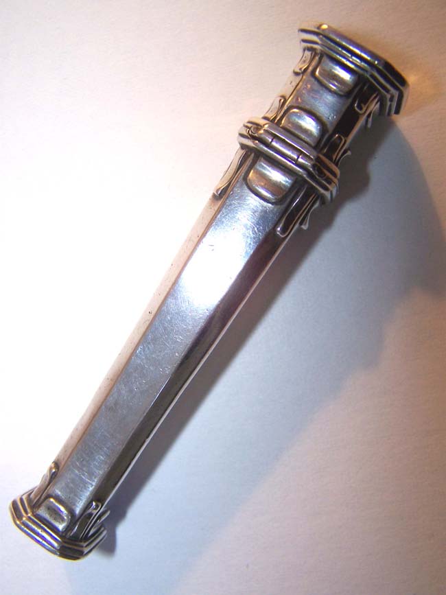 A Rare early 18th century Dutch Silver Sealing Wax Case circa 1720 with the arms of ROOSEVELT